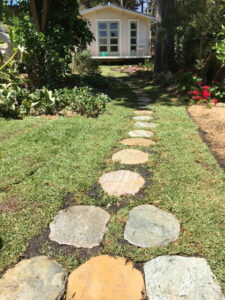 Stepping stone and lawns